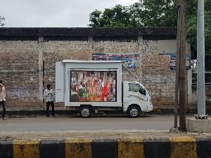 Tata ace led video van on hire