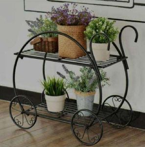 Iron Trolley Pot Stand