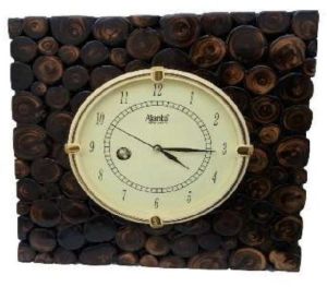 Square Wooden Wall Clock