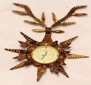 Wooden Hiran Head Shape Wall Clock