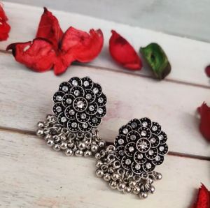 Silver Toned Stud Earrings