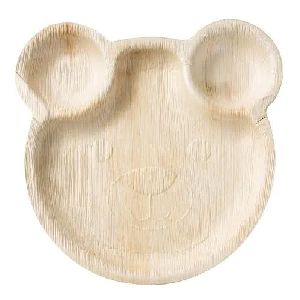 Special Teddy Bear Areca Leaf Plate