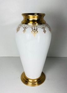 White and Gold Flower Vase