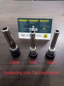 Soldering iron tip enclosure