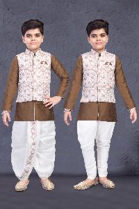 White Dhoti Kurta Combo Set