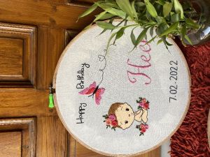 Birthday embroidery hoop