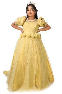 MODISH BEIGE PRINCESS DRESS