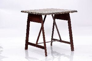 Mango Wood Top Iron End Table