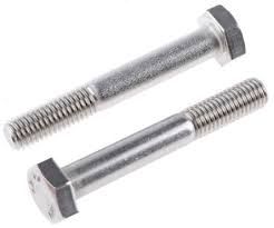 Mild steel half threaded bolt