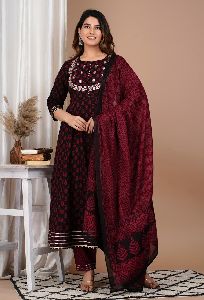 Maroon Anarkali Suit