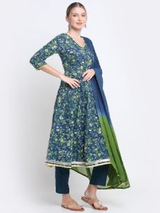 Teal Blue Anarkali Suit