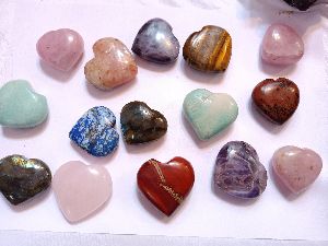 natural stone mini hearts