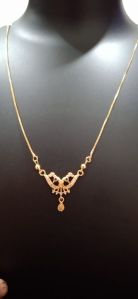 ELEGANT GOLDEN NECKLACE WITH 02 PEACOCKS PENDANT