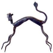 Wrought Iron Tribal Standing Monkey Figurine