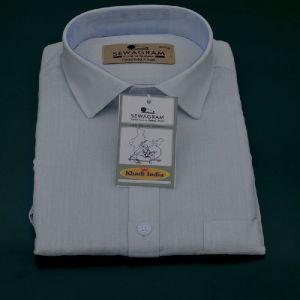 Khadi shirt light blue color