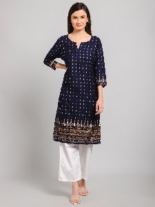 Blue Printed Kurti