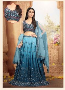 kolkata hand work crop top lehenga