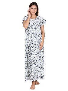 Round Neck Printed Cotton Nighty