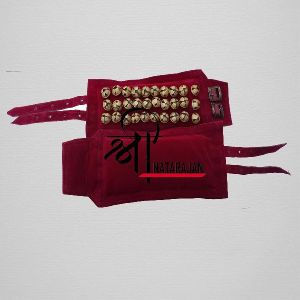 Handmade 3 Line Maroon Velvet Bharatnatyam Ghungroo Pads