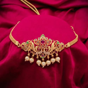 Lotus design choker necklace