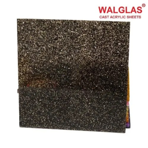 Black Glitter Cast Acrylic Sheets