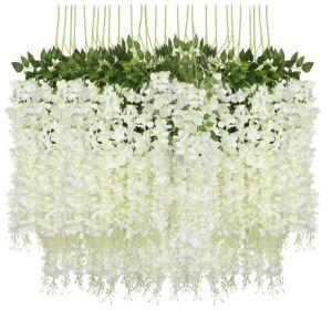 White Artificial Wisteria Handing Garland