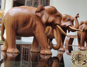 Plain Wooden Elephant (Teak Wood)