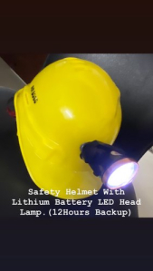 Safety helmet with head torch