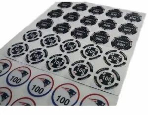 Poker chip sticker