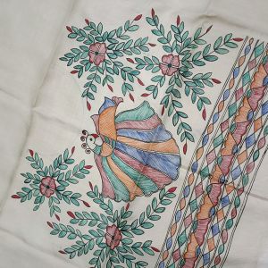 tussar madhubani blouse