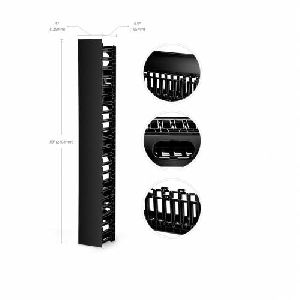 cover wide plastic single sided vertical cable manager