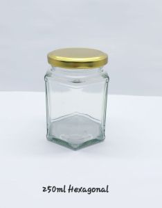 25ml Hexagonal Glass Jar