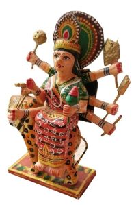 Wooden Durga Maa Statue