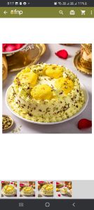 round rasmalai cake