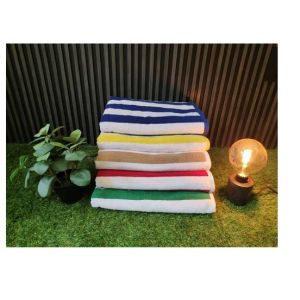 striped pool towels