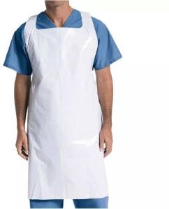 White Disposable Patients Apron