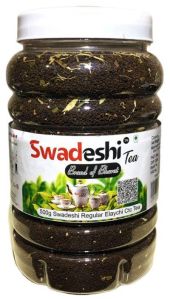 500g Swadeshi Regular Elaychi Ctc Tea Swadeshi Tea Brand Of Bharat Best Elaychi Tea Jar