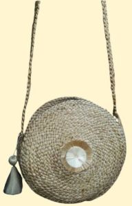 Round Jute Sling Bag