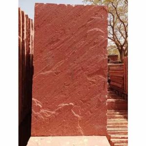 22 X 5.5 Inch Red Rough Sandstone Slab