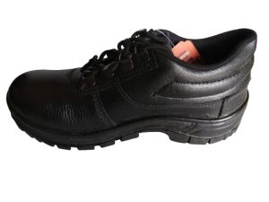 Mens Black High Ankle Safety Shoes