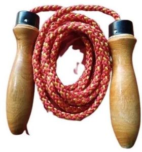 wooden handle skipping rope