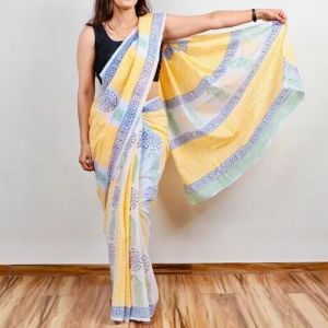 Printed Cotton Mulmul Saree