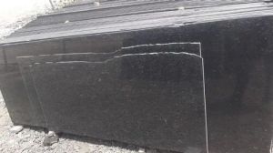 R Black Blue Dot Granite Slab