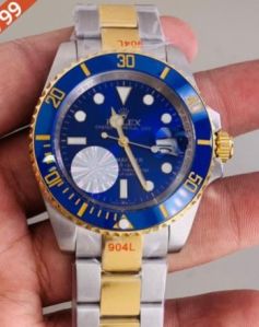 Rolex Submariner Dual Tone Blue Dial Swiss Automatic Watch