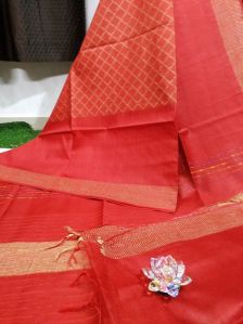 Bhagalpur katha weaving gicha pallu Silk saree