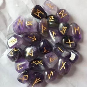 Amethyst Rune Agate Stone