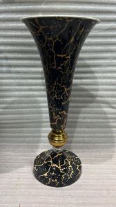 Black and Gold Flower Vase