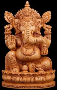 Wooden Ganesha (teak wood)