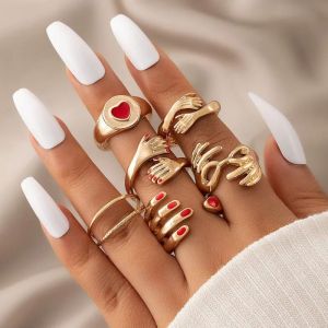 Women Gold Plated Ring Set