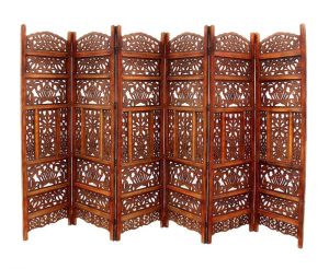 wooden screen 6 panel foldable partition